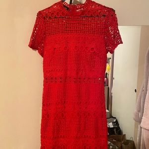 Red tight fit dress